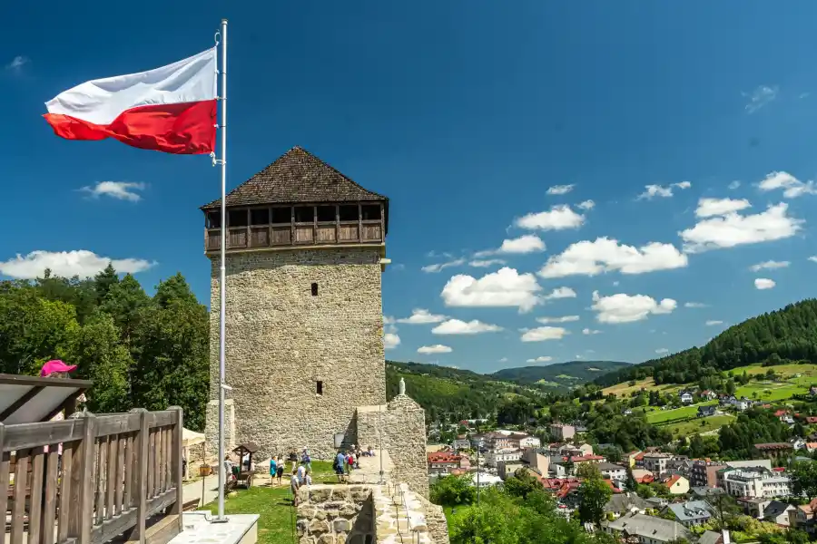Atrakcja Muszyny zamek widok z mur w