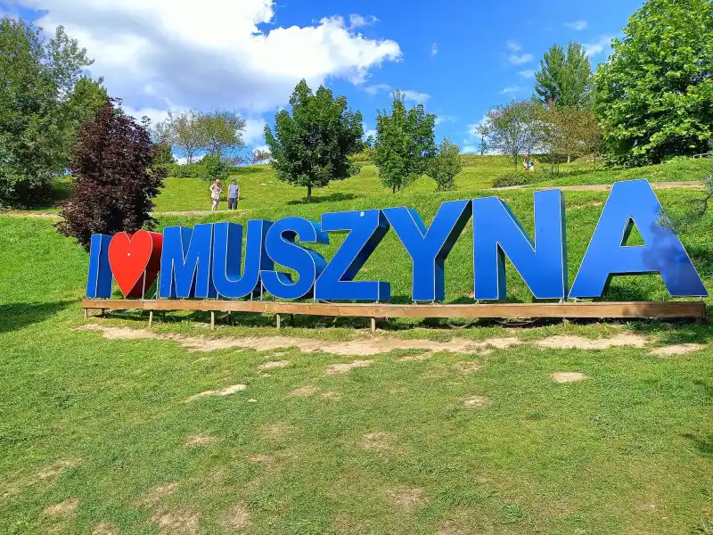 Muszyna uzdrowisko napis I Love Muszyna