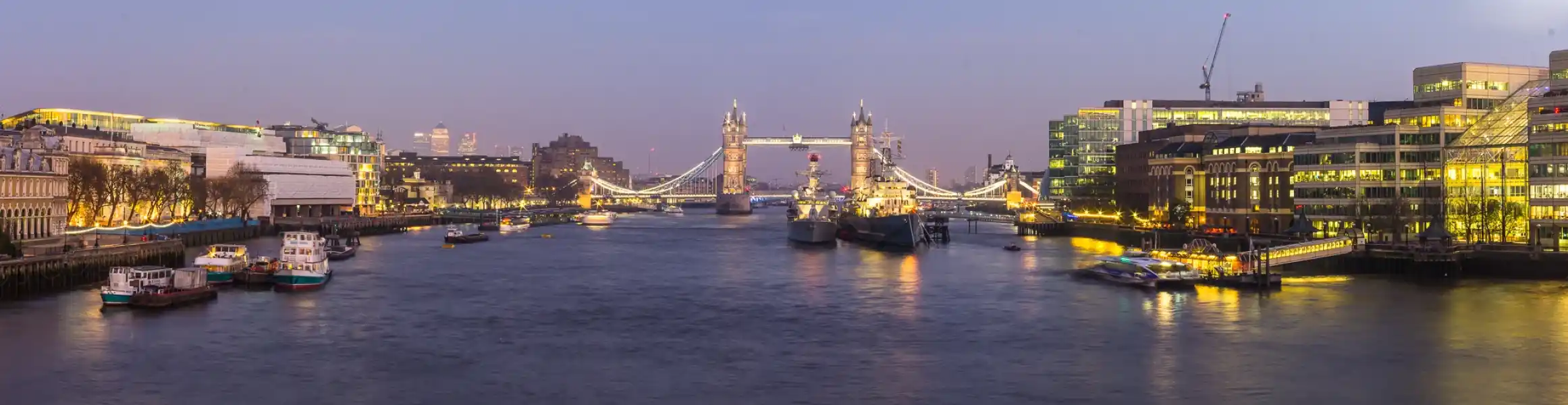 tower bridge panorama zmierzch hms belfast