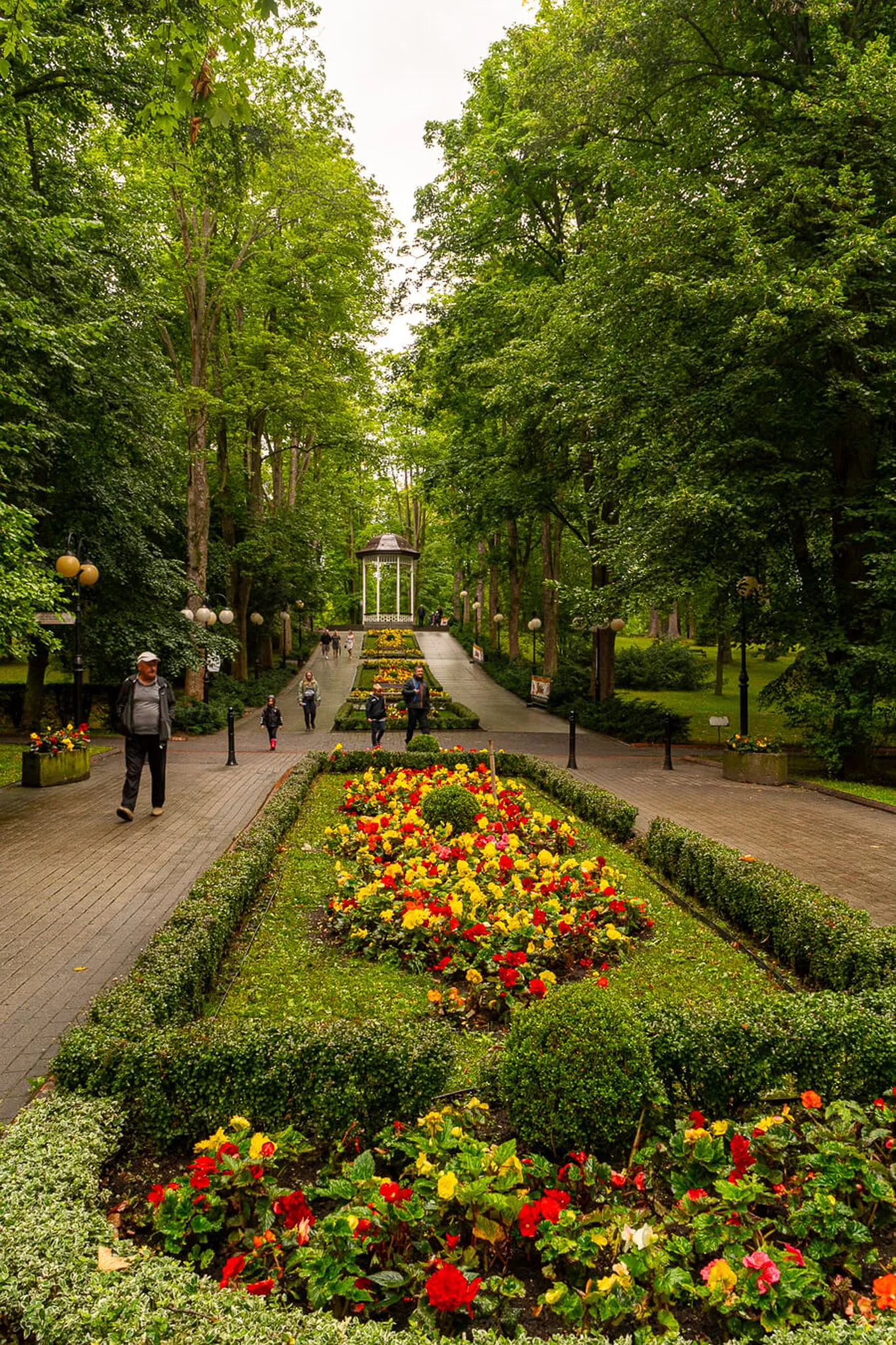 polanica zdroj park zdrojowy rabaty kwiatowe